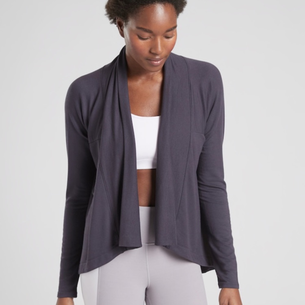 Athleta Nirvana Wear Two Ways Wrap Dark Gray